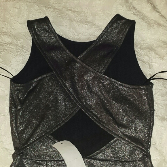 NWT ASTR Silver Criss-cross Back Dress Size S - Picture 4 of 6
